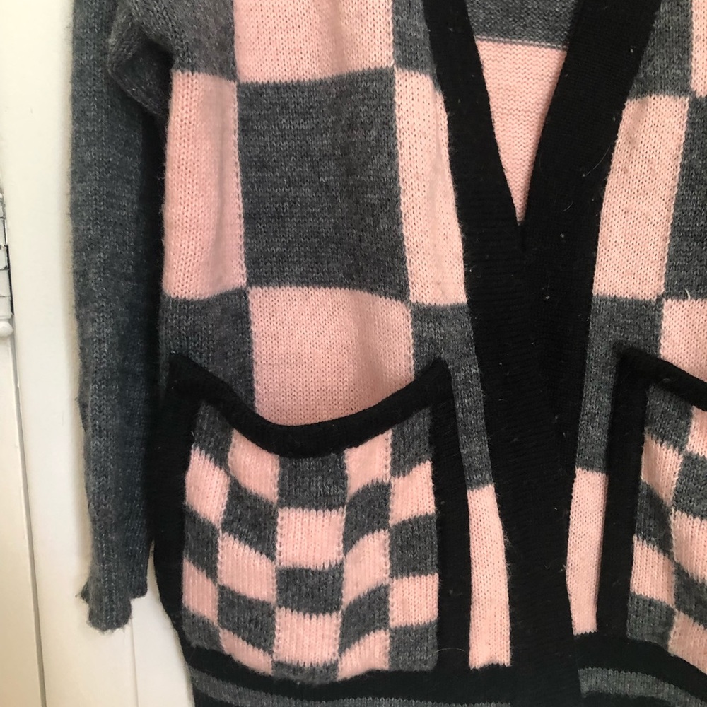 Real vintage pink and grey ska cardigan - Picture 2 of 3